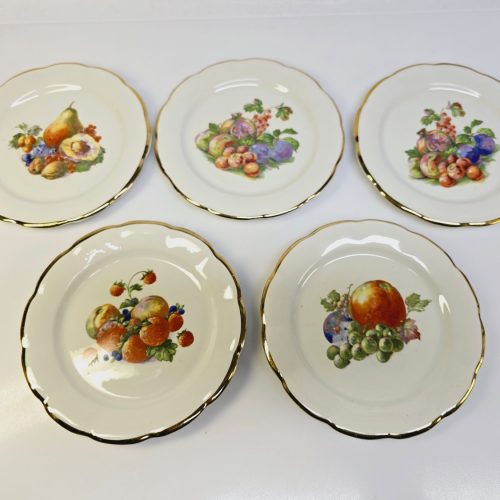 Charmiga desserttallrikar med fruktmotiv – Vintage