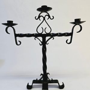 Handsmidd Ljusstake i Järn – 36 cm Hög