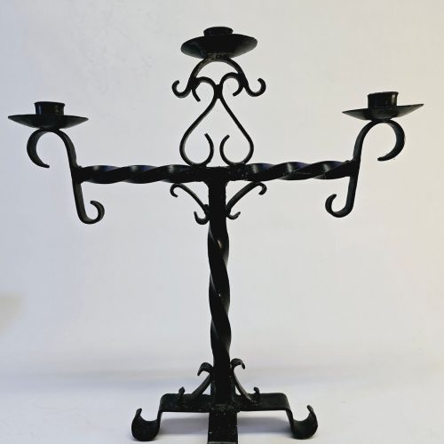 Handsmidd Ljusstake i Järn – 36 cm Hög