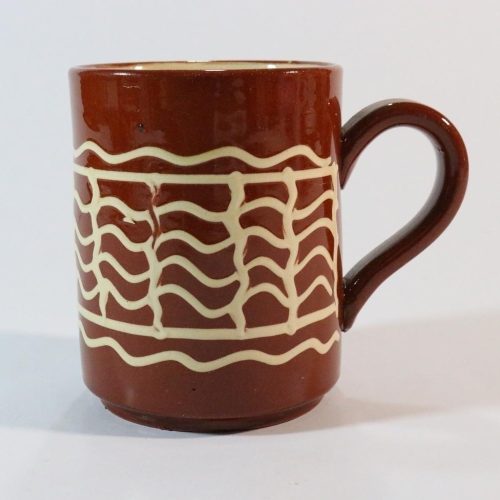 Mugg i lergods, Andersson & Johansson Höganäs,  D8cm H11,5cm