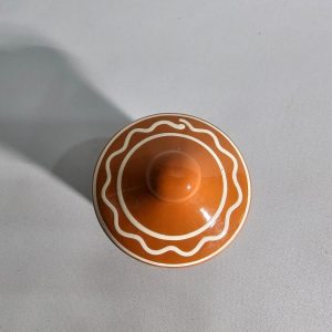 Burk med lock, keramik, Klippans keramik