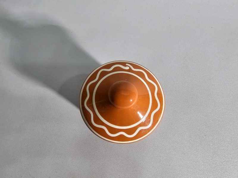 Burk med lock, keramik, Klippans keramik