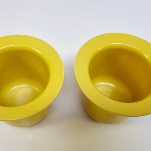 Höganäs keramik – Set med två blyfria koppar i solgul nyans, 9,5 cm