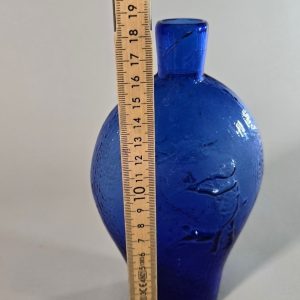 FLASKA / JAKTPLUNTA,glas, blå. Skandinavien. 18/1900-tal
