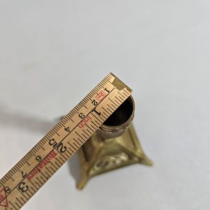 LJUSSTAKE, mässing, Lejonhuvud på foten, 13cm hög