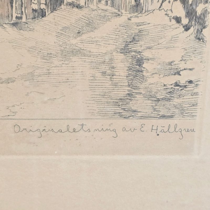 Lilla Glasbruksgatan” – Originalets Ritning av E. Hällgren