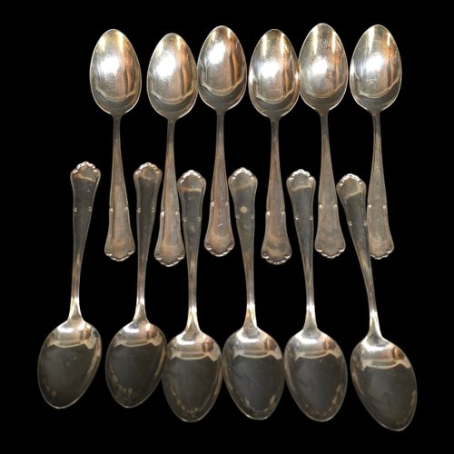 Eleganta Kaffeskedar i Extra Prima Nysilver – Set om 12 st