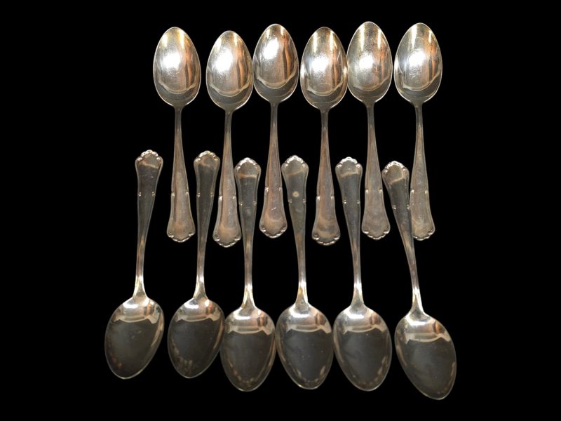Eleganta Kaffeskedar i Extra Prima Nysilver – Set om 12 st