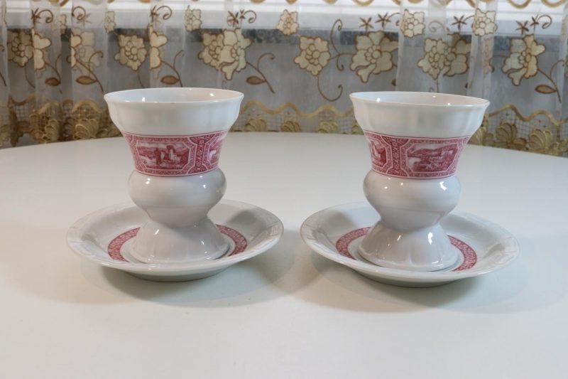 4 delar Heinrich porslin fat och kaffemugg