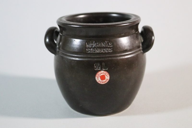Mörkbrun krus, stengods, Höganäs 1/2L
