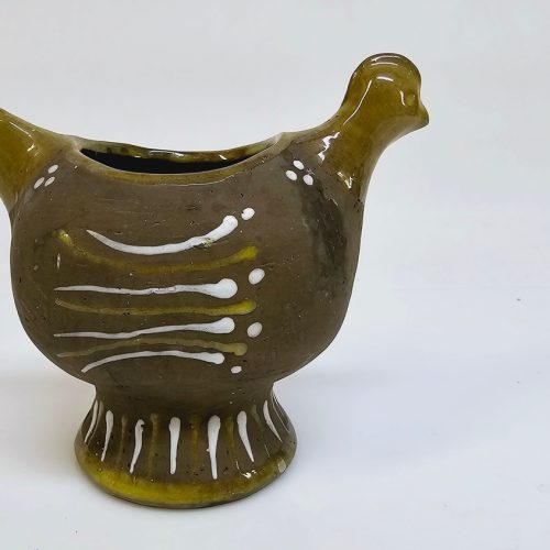 Handgjord keramikfågel – Dansk design, märkt NP, Made in Denmark