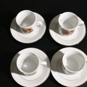 Set med 4 kaffekoppar och fat – Winterling Bavaria Roslau
