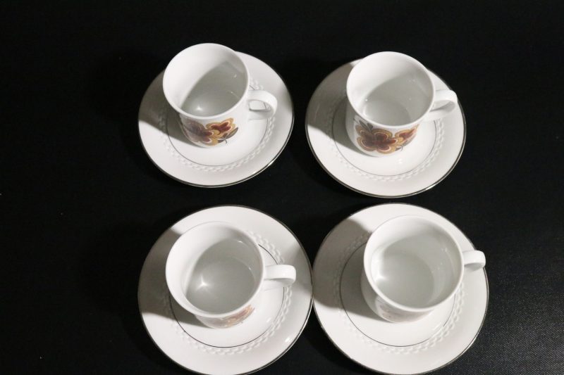 Set med 4 kaffekoppar och fat – Winterling Bavaria Roslau
