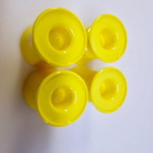 Retro Äggkoppar i Solgul Design – Forse Gnista