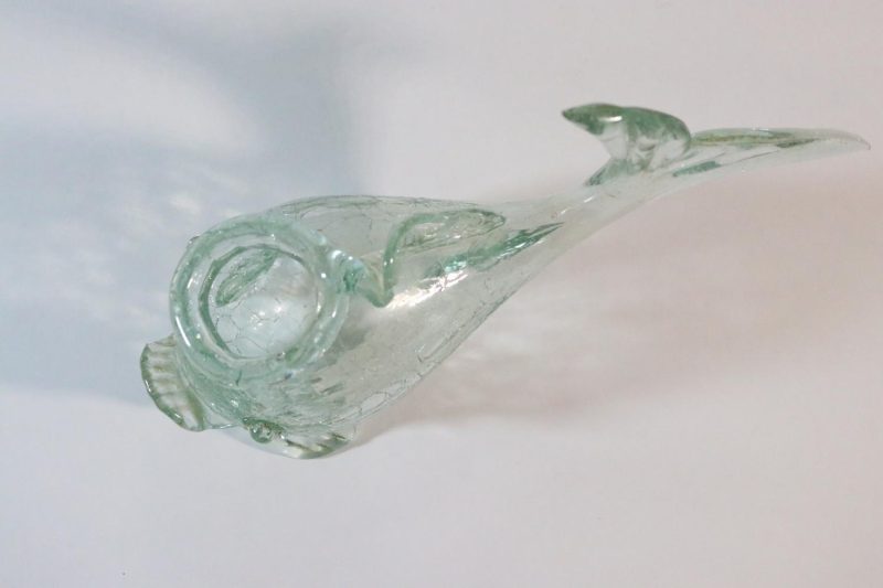 Fisk konstglas. Thure Berglund Stockholms Glasbruk, Skansen, "Skansenglas"