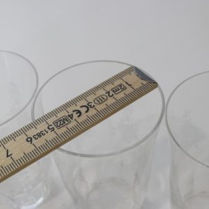 Glasservis med graverad dekor - 5st