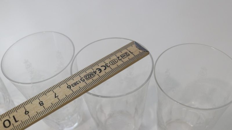 Glasservis med graverad dekor - 5st