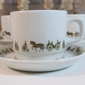 KAFFESERVIS, 10 delar, porslin, Vitro Porselen med Korund, Figgjo Norge