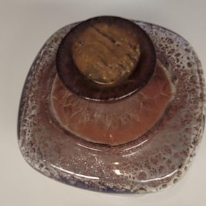 KARAFF, glas med kork, troligen Björkshult Sweden, 1900-talets andra hälft