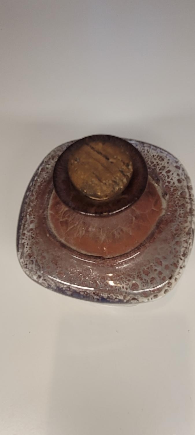 KARAFF, glas med kork, troligen Björkshult Sweden, 1900-talets andra hälft