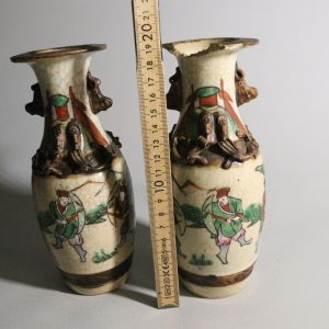 2st Unika Kinesisk 'Nanking'-Porslinsvaser – En Historisk Skatt!