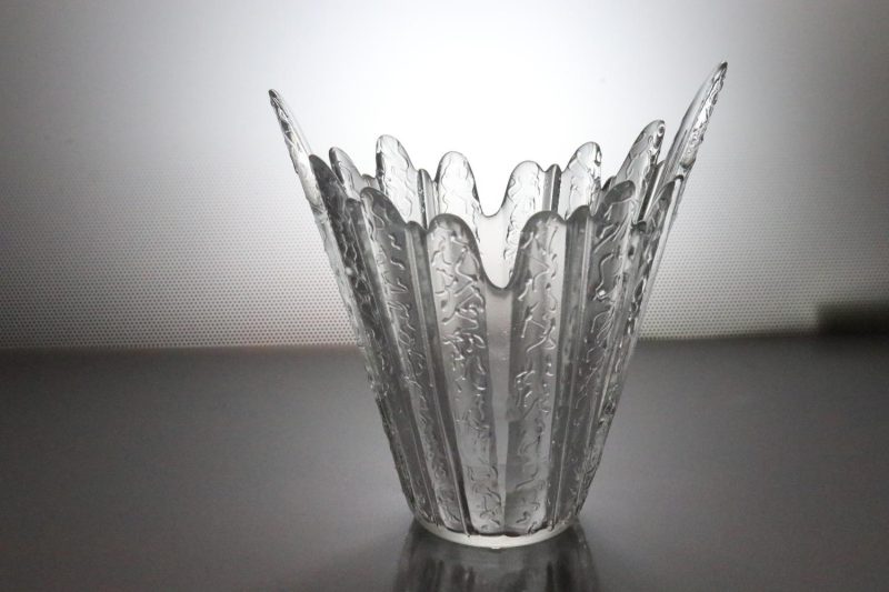 Vacker glasskål, H15cm