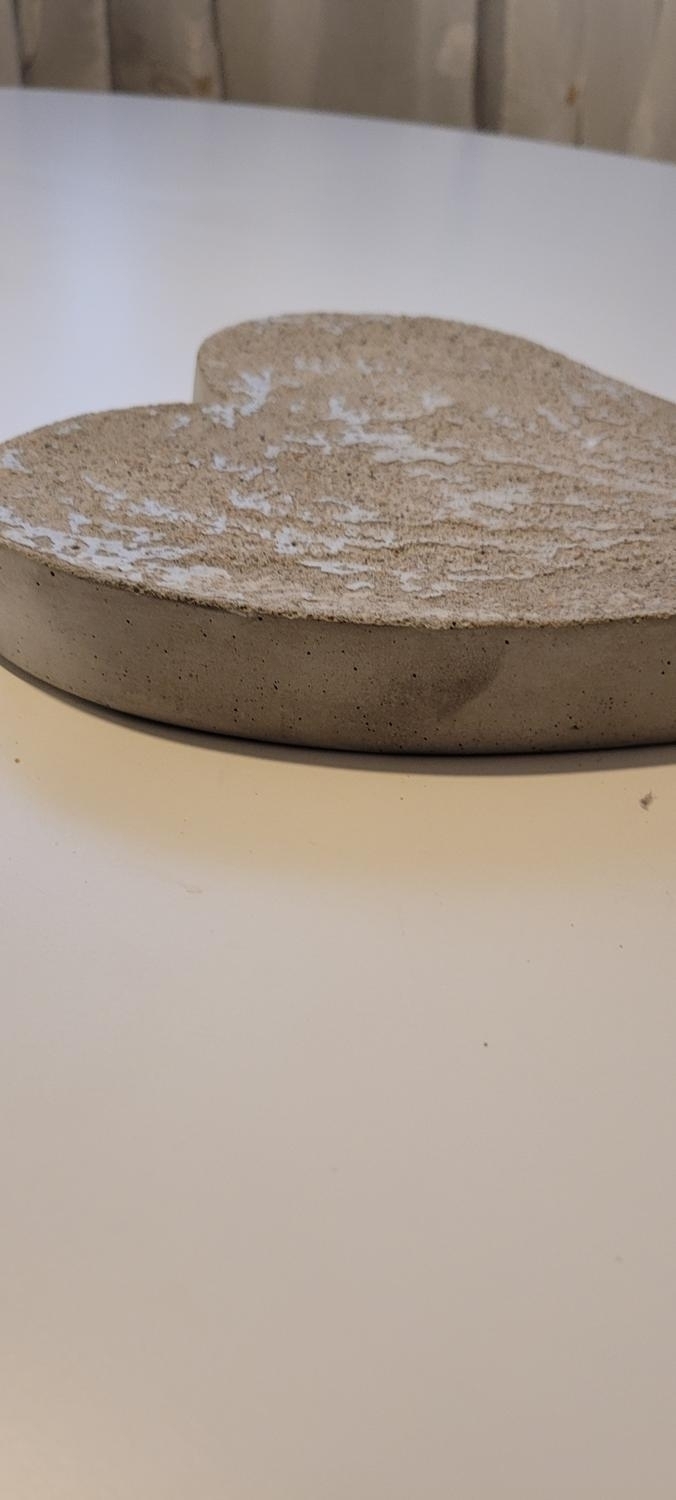 Ljushållare med doftljus äppelmotiv, cement