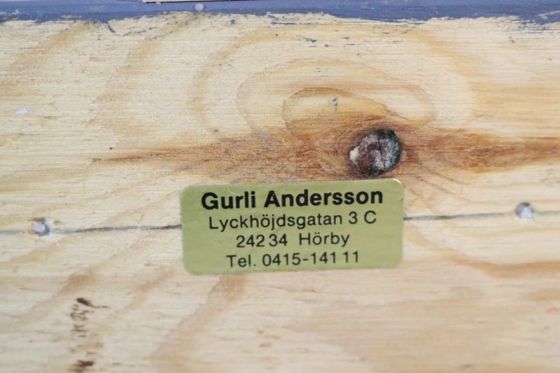 Kandelabrar, bemålat trä, för 2 ljus vardera, par i folkdräkt, GURLI ANDERSSON