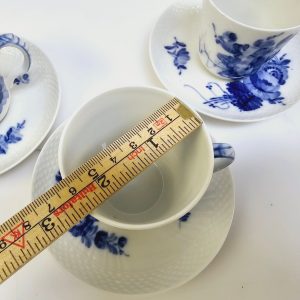 Klassiska Blåblommiga Koppar från Royal Copenhagen – Set om Tre