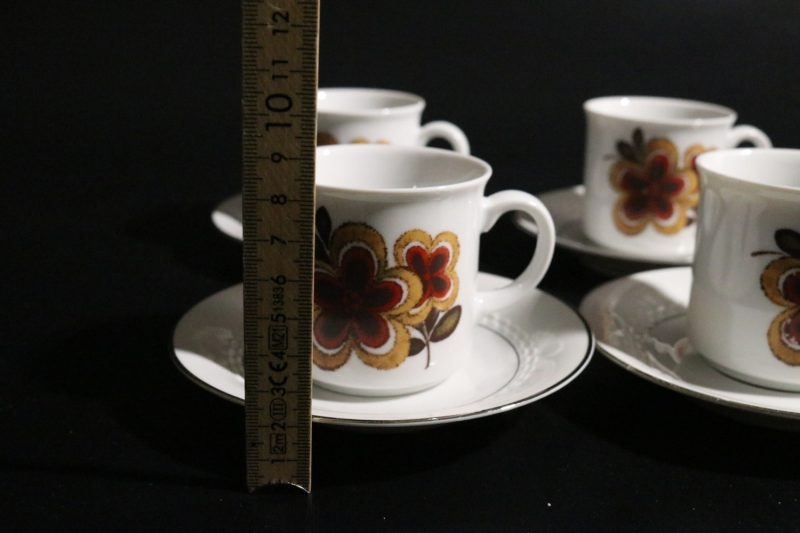 Set med 4 kaffekoppar och fat – Winterling Bavaria Roslau