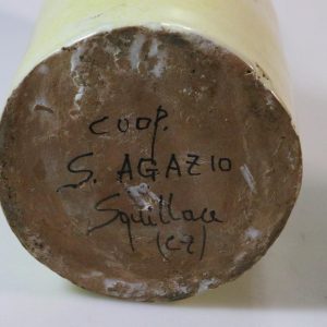 Vacker gul vas,  handmålad från Italien Squillace