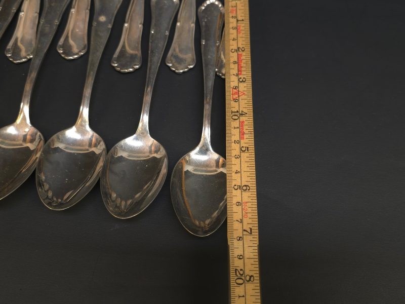 Eleganta Kaffeskedar i Extra Prima Nysilver – Set om 12 st