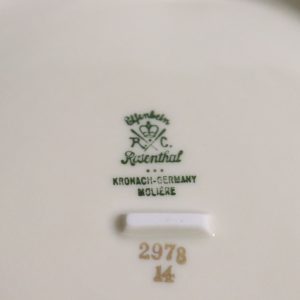 Rosenthal "Molière" Skål – Elegant Tysk Porslin från Kronach