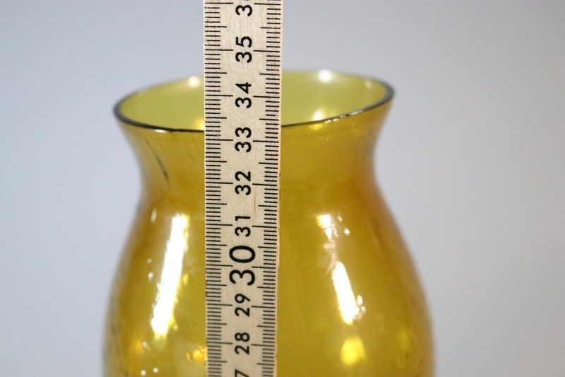 Vacker stor ljusstake i metall & glas, Hong Kong Star Brand