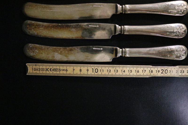 Antika Knivar i Alpacca - Set med 12 st, 23 cm