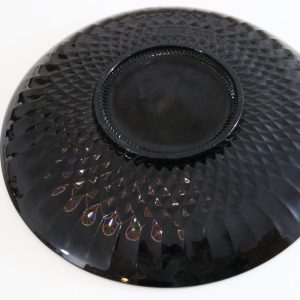 Glasfat i färgat glas - svart - 29cm