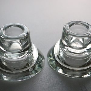 KNUT/MARIANNE HAGBERG. LJUSHÅLLARE, 2 st, glas, design K Hagberg/M Hagberg