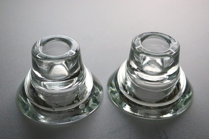 KNUT/MARIANNE HAGBERG. LJUSHÅLLARE, 2 st, glas, design K Hagberg/M Hagberg