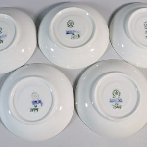 BLÅ BLOMSTER KAFFEFAT - ROYAL COPENHAGE - KUNGLIG DANSK 10/1549 5 DELAR