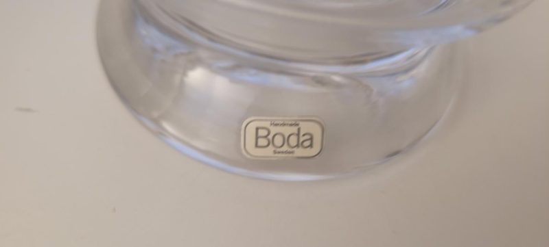 Sejdlar, 4 st, glas, Boda, i klarglas. Höjd 13 cm.