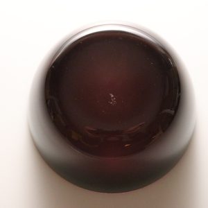 Skål, glas, burgundy - 15cm