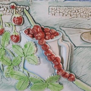 JIE Gantofta Svensk Sommar Vilda Jordgubbar Väggplakett, AIMO