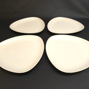 Elegant design – Höganäs keramik, 4 tallrikar med modern formgivning