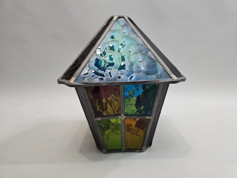 Elegant Lampa / Lykta Blyinfattat Glas