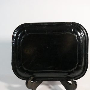 Antik Bricka med Gulddekor - 20 cm bred