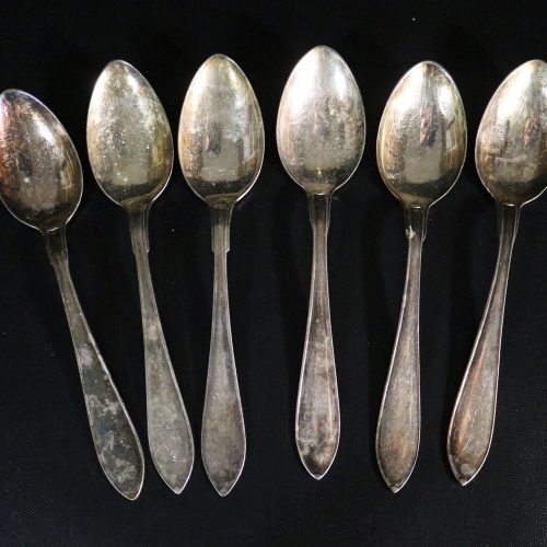Set om 6 Skedar i Alpacca från H. Carlsson - Vintage Kvalitet