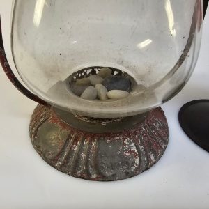 Set med tre ljushållare och lyktor – vintage och charmiga