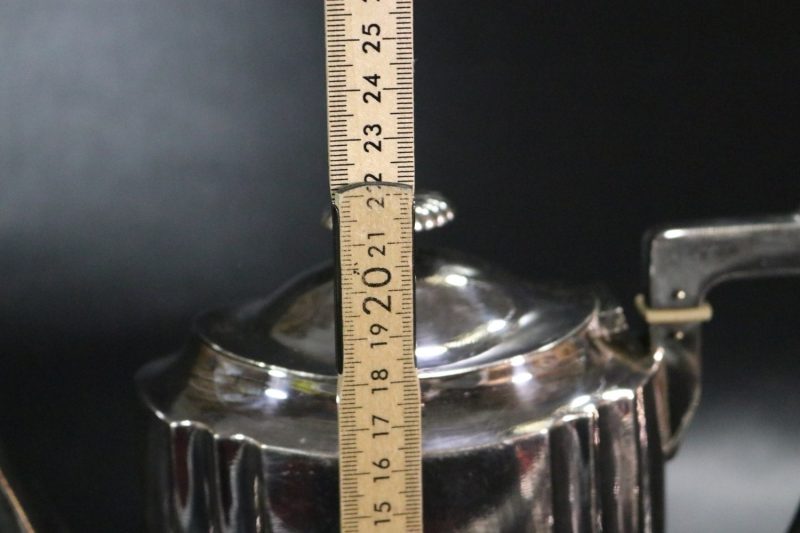Art Deco KAFFESERVIS, 3 delar, nysilver, KGM GAB Uppsala