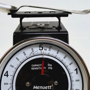 Antik silversked – 23 cm lång, stämplad äkta silver