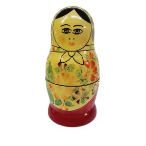 Charmig Matryoshka-docka – Handmålat Set med 6 Dockor